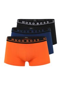 BOSS, Heren Boxershorts 'Trunk 3P CO/EL 10215712 01', blauw / sinaasappel / zwart