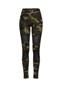 Urban Classics, Dames Leggings, kaki / olijfgroen / zwart