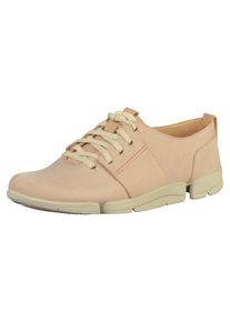 Clarks, Dames Sportieve veterschoen, nude