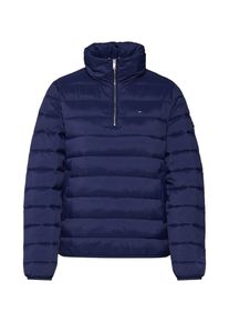 Tommy Jeans, Dames Winterjas 'TJW Basic Quilted Uilted Hooded Popover', navy / rood / wit