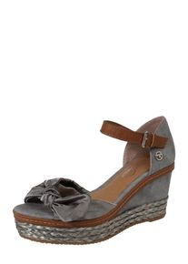 Tom Tailor, Dames Sandalen met riem, grijs