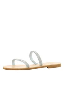 Evita, Dames Sandalen met riem, grijs