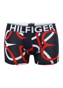 Tommy Hilfiger Underwear, Heren Boxershorts 'Trunk Macro Pop', navy / vuurrood / wit