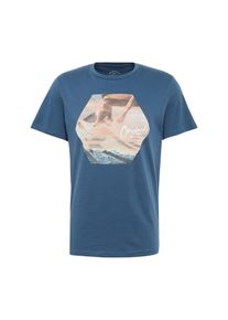 Jack & Jones JACK & JONES, Heren Shirt 'JORDAMIE TEE SS CREW NECK ART', crème / duifblauw