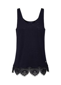 Superdry, Dames Top 'MOROCCO LACE HEM VEST', kobaltblauw