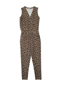 KIDS Only, Meisjes Overall 'POPTRASH PRINT JUMPSUIT', beige / bruin / zwart
