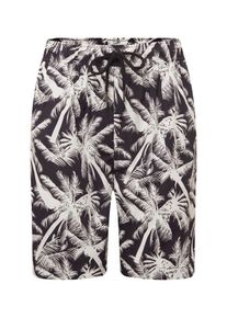 Urban Classics, Heren Broek 'Pattern Resort', zwart / wit