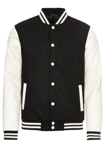 Urban Classics, Heren Tussenjas 'Oldschool College Jacket', zwart