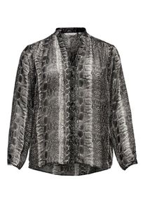 Only Carmakoma, Dames Blouse, zwart / wit