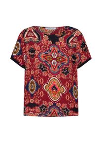 Only, Dames Blouse 'Italia First', blauw / rood / wit