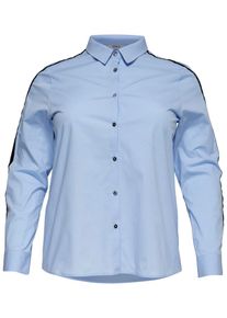 Only Carmakoma, Dames Blouse, nachtblauw / lichtblauw