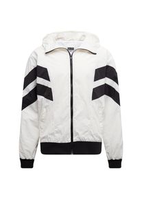 Urban Classics, Heren Tussenjas 'Crinkle Panel Track Jacket', zwart / wit