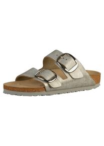 Birkenstock, Dames Muiltjes 'Arizona Big Buckle', zilver