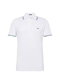 Denham, Heren Shirt 'TIPPED POLO SPQ', wit