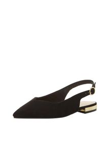 Head over Heels, Dames Ballerina met riempjes 'HAPPY', zwart