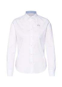 La Martina, Dames Blouse 'SHIRT L/S OXFORD 50/1 30/2 STR', wit