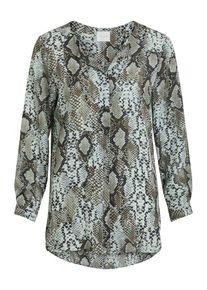 Vila, Dames Blouse, pastelblauw / donkergrijs / kaki
