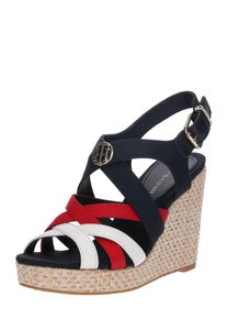 Tommy Hilfiger, Dames Sandalen met riem 'ICONIC ELENA', blauw / rood / wit