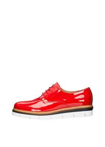 Bianco, Dames Veterschoen, brons / rood / zwart / wit