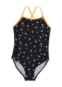 name it, Meisjes Badpak 'NKFZUMMERU SWIMSUIT BOX CAMP', donkerblauw / sinaasappel