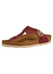 Birkenstock, Dames Teenslipper 'Gizeh', bordeaux / wit