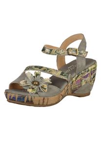 Laura Vita, Dames Sandalen met riem, beige / grijs
