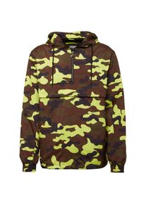 Urban Classics, Heren Tussenjas 'Camo Pull Over Windbreaker', citroen / kaki / zwart