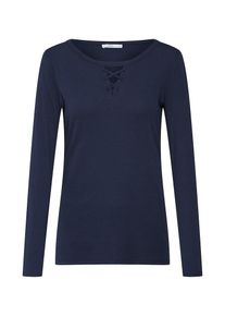 EDC by Esprit, Dames Shirt 'Eyelace Front T-Shirts', navy