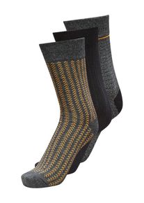 Selected Homme, Heren Sokken, goudgeel / donkergrijs / zwart