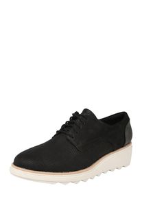 Clarks, Dames Veterschoen 'Sharon Crystal', zwart / wit