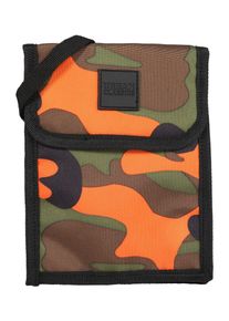 Urban Classics, Heren Schoudertas 'Neck Pouch Oxford', groen / sinaasappel
