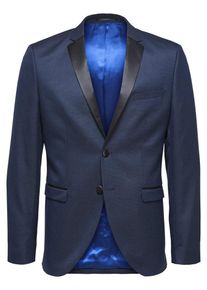 Selected Homme, Heren Colbert, duifblauw / zwart gemêleerd
