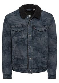 Levi's LEVI'S, Heren Tussenjas 'Type 3 Sherpa Trucker', black denim