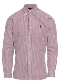 Polo Ralph Lauren, Heren Overhemd 'SL 3BD PPC-LONG SLEEVE-SPORT SHIRT', bourgogne / wit