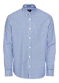 Gant, Heren Overhemd '80‘s PPO Check', blauw / wit