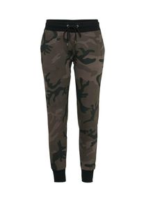Urban Classics, Dames Broek, donkergrijs / olijfgroen / zwart