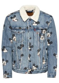Levi's LEVI'S, Heren Tussenjas 'TYPE 3 SHERPA TRUCKER', blauw denim