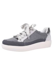 Ara, Dames Sneakers laag 'New York', zilvergrijs / zilver