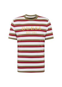 Guess, Heren Shirt 'ROD CN', wijnrood / wit
