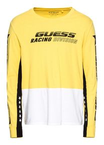 Guess, Heren Shirt, geel / zwart / wit