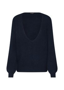 Review, Dames Trui 'CORE V RIB D-STRICK', donkerblauw