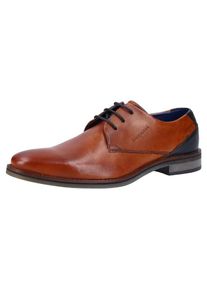 Bugatti, Heren Veterschoen, navy / cognac