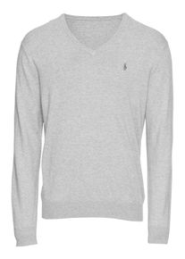 Polo Ralph Lauren, Heren Trui 'LS SF VN PP-LONG SLEEVE-SWEATER', grijs