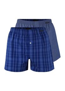 Schiesser, Heren Boxershorts 'Boxershorts 2Pack', royal blue/koningsblauw