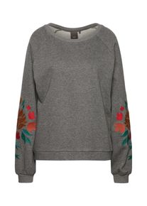 Ichi, Dames Sweatshirt 'PERCY', grijs gemêleerd
