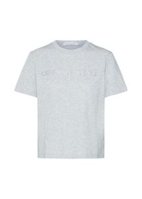 Calvin Klein Jeans, Dames Shirt 'INSTIT. EMBROIDERED STRAIGHT T', grijs