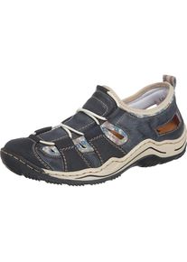 Rieker, Dames Sportieve veterschoen, beige / nachtblauw / duifblauw