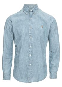 Polo Ralph Lauren, Heren Overhemd 'SL BD PPC SP-LONG SLEEVE-SPORT SHIRT', blauw denim