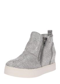 Steve Madden, Dames Sneakers hoog 'WEDGIE-R', zilver