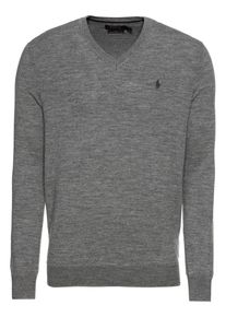 Polo Ralph Lauren, Heren Trui 'LS SF VN PP-LONG SLEEVE-SWEATER', grijs
